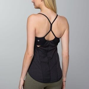 Lululemon Roll Out Tank with Bra Black Women's Size 8